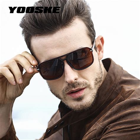 Polarized Sunglasses Men Driving Brand Design Man Mirror Retro Goggles