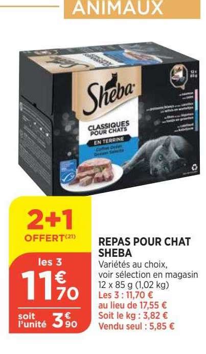 Promo Repas Pour Chat Sheba Chez Bi1 ICatalogue Fr