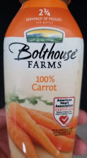 Bolthouse Farms Carrot Juice 325 Ml Nutrition Information Innit