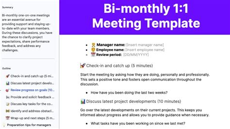 Free One On One Meeting Templates For Powerful Employee