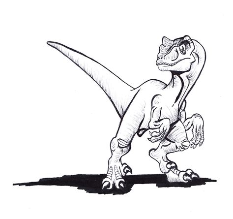 Jurassic Park Velociraptor Sketch By Ajwensloff On Deviantart