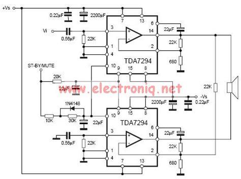 Tda7294 Bridge Amplifier Circuit Diagram