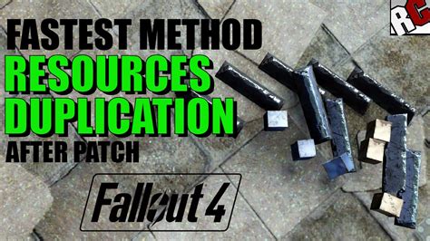 Fallout 4 How To Duplicate Resources Faster After Patch New Method