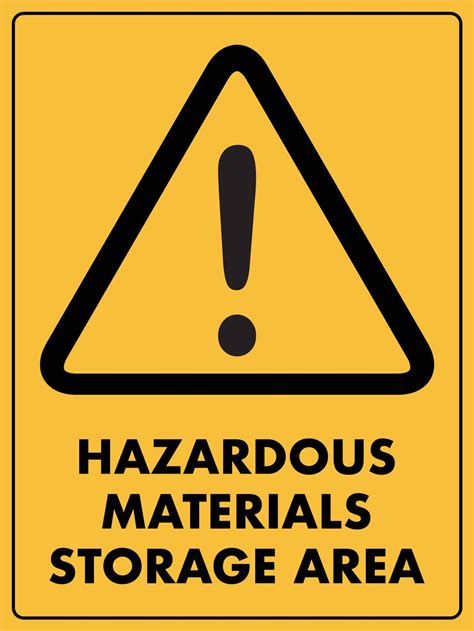 Caution Hazardous Materials Storage Area Sign New Signs