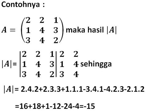 Rumus Operasi Matriks Matriks Inverse Transpose Dan Identitas