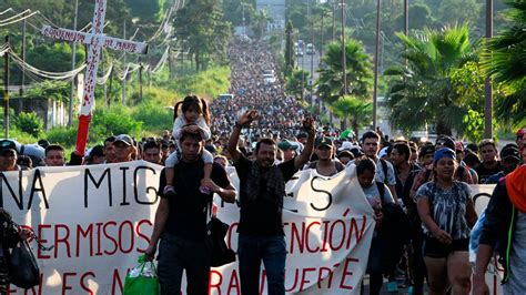 Video Shows Large Migrant Caravan Walking To Us Border From Southern