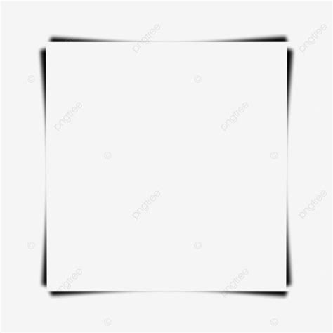 A Square White Paper With Shadow On The Bottom And One Corner Cut Out