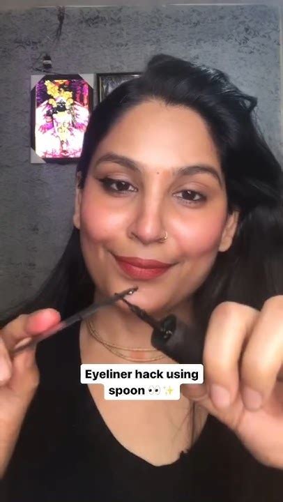 Viral Eyeliner Hack 😱 Using Spoon 👁️💯 Youtube Youtubeshorts