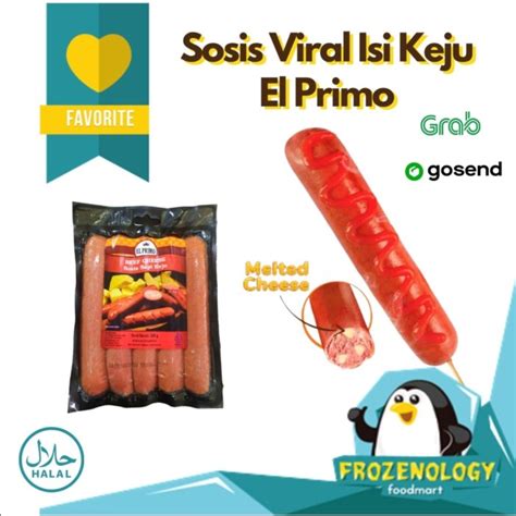 Jual Sosis Keju El Primo 500 Gr Isi 5 EL PRIMO BEEF CHEESE SAUSAGE