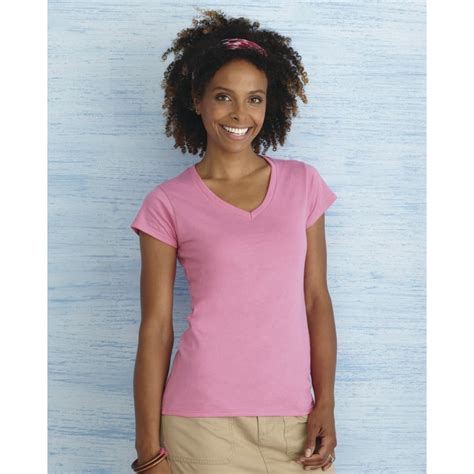 Gildan 64v00l Ladies Soft Style V Neck T Shirt Clothing From Mi