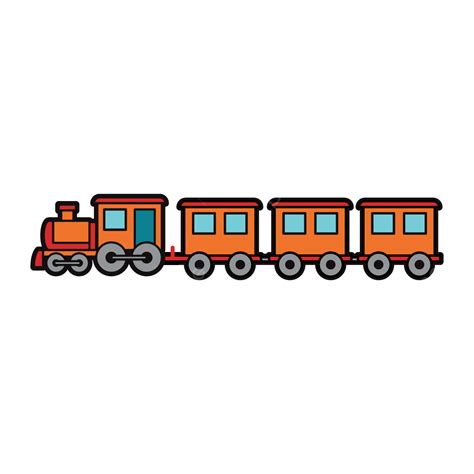 Colorful Train Cartoon Vector Train Clipart Cartoon Clipart Train