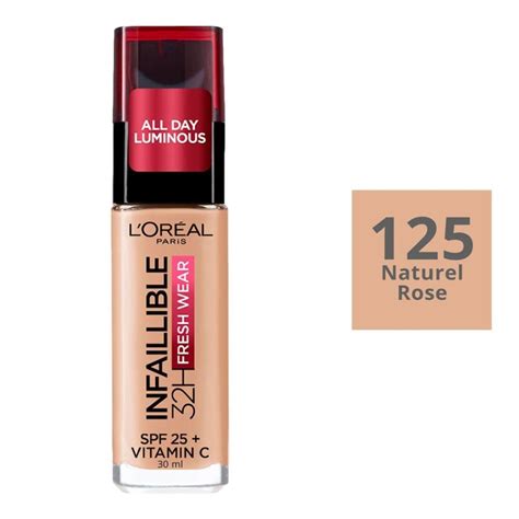 Base de maquillaje L Oréal Paris Infallible 32h fresh wear 125 naturel