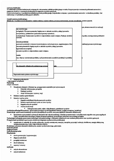Procesy Produkcyjne Pytania I Odpowiedzi Na Egzamin Notatek Pl