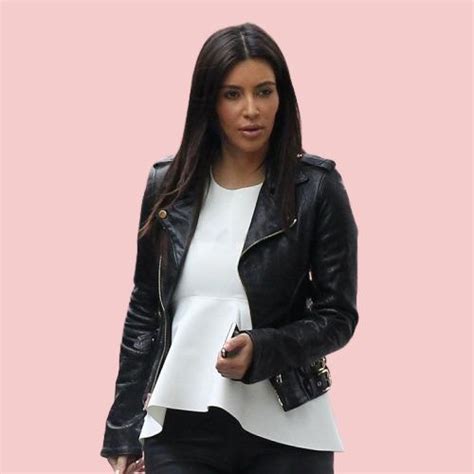 Kim Kardashian Leather Jacket - AirBorne Jacket