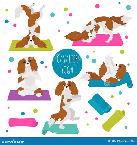 Actitudes Y Ejercicios De Los Perros De La Yoga Clipart Arrogante Del