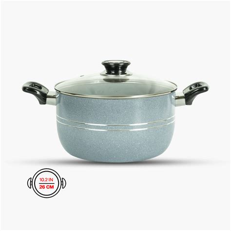 Klassic Non Stick Marble Coated Casserole Cooking Pot Handi Cm With