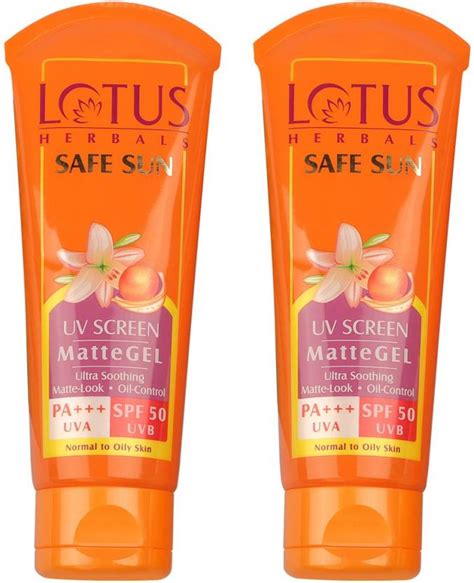 Lotus Herbals Safe Sun Uv Screen Mattegel Ultra Soothing Sunscreen