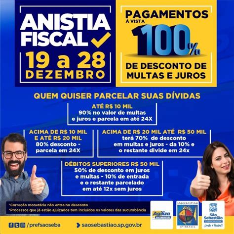 Prefeitura Lan A Campanha De Anistia Fiscal De A De Dezembro