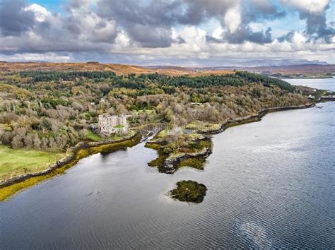 Aerial Autumn View of Dunvegan Castle, Isle of Skye Stock Image - Image ...