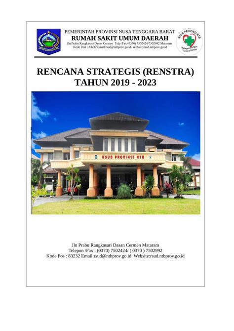 Pdf Rencana Strategis Renstra Tahun 2019 2023 Dokumen Tips