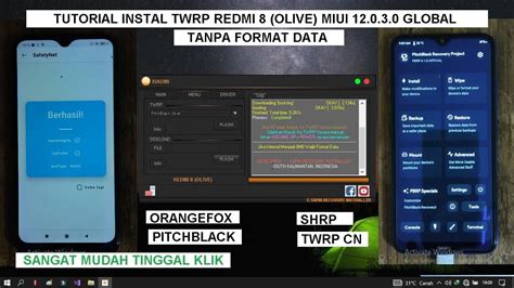 TUTORIAL INSTAL TWRP PITCHBLACK ROOT REDMI 8 OLIVE MIUI 12 0 3