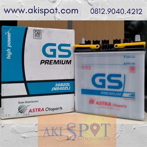 Aki Mobil GS Premium NS 40 ZL 35Ah Aki Basah Harga Tukar Tambah WASMON