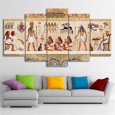 Ancient Egyptian Canvas, Ancient Egypt – Religion 5 Panel Canvas Art ...