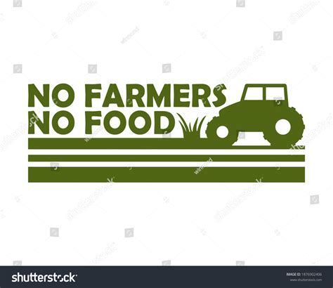 No Farmers No Food Concept Support Stock Vector Royalty Free