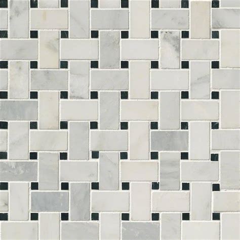 Arabescato Carrara Basketweave Tile - MSI Surfaces