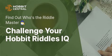 Test Your Hobbit Riddles Knowledge | Hobbit Central