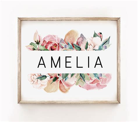 Free Girl's Name Sign Editable Template, Room Decor, Printable Instant ...