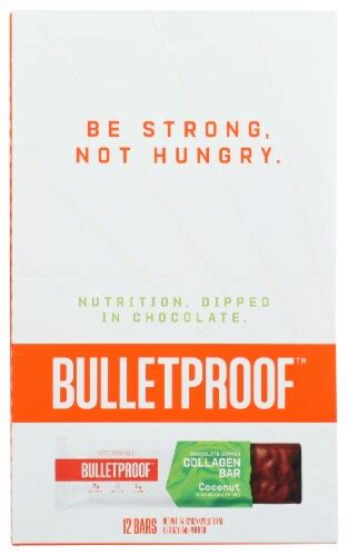 Bulletproof Coconut Cream Chocolate Dipped Collagen Bar 12 Ct Frys