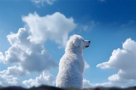 Un Perro Mirando Al Cielo Foto Premium