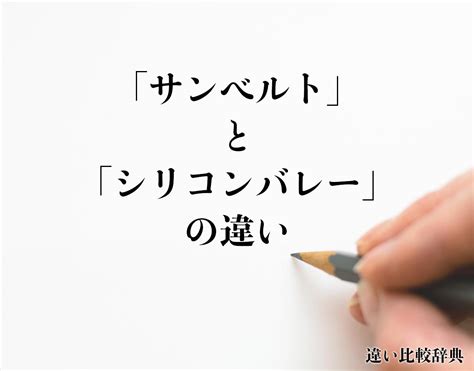 「サンベルト」と「シリコンバレー」の違いとは？分かりやすく解釈 違い比較辞典