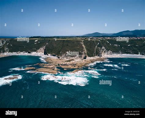 image taken with a drone from the sea of the impressive waves of the ...