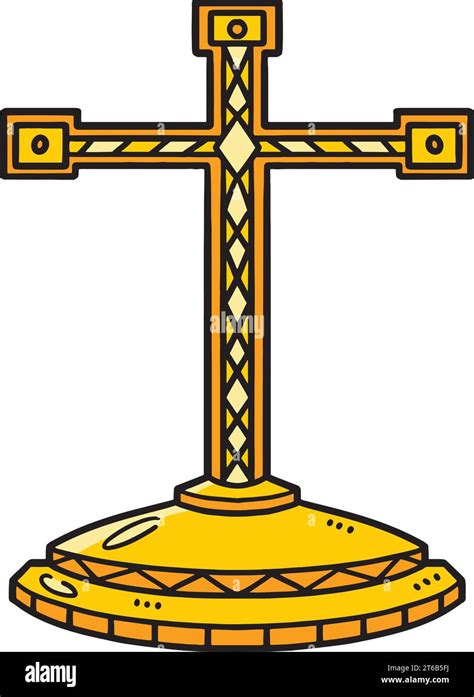 Christian Altar Cross Cartoon Colored Clipart Stock Vector Image & Art ...