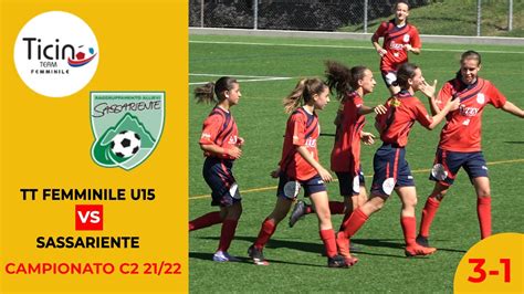 Team Ticino Femminile U15 VS Sassariente Campionato C2 21 22 YouTube