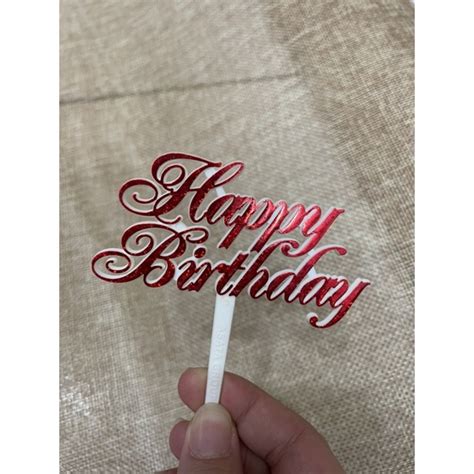 Jual Cke Toppers Kue Ulang Tahun Tulisan Happy Birthday Shopee Indonesia