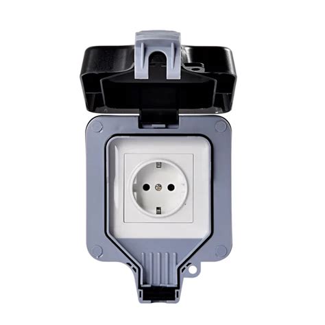 IP66 16A EU Standard Electrical Plug Outlet Weatherproof Waterproof