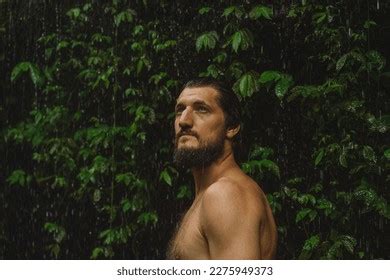 Naked Man Tropical Waterfall Bali Stock Photo 2275949373 Shutterstock