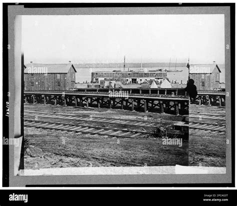 Sanitary Commission Barge At The Docks City Point Virginia Civil War