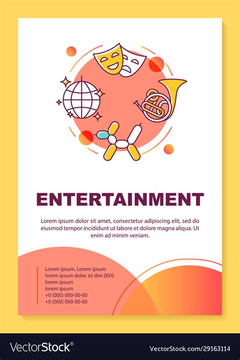 Entertainment Industry Poster Template Layout Vector Image