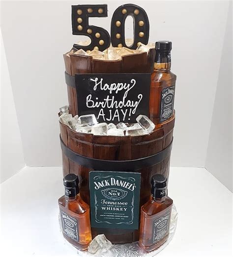 🥃 Aged To Perfection 🥃 Custom Whiskey Barrel Cake Complete With Sugar