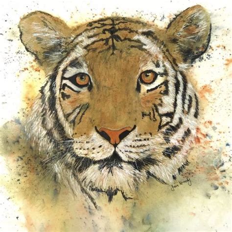 Tiger Watercolour Print Joan Kennedy Artist Tiger Watercolour Print