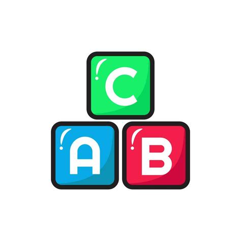 ABC Blocks Icon. Alphabet Blocks Logo. Vector Illustration. Isolated on ...