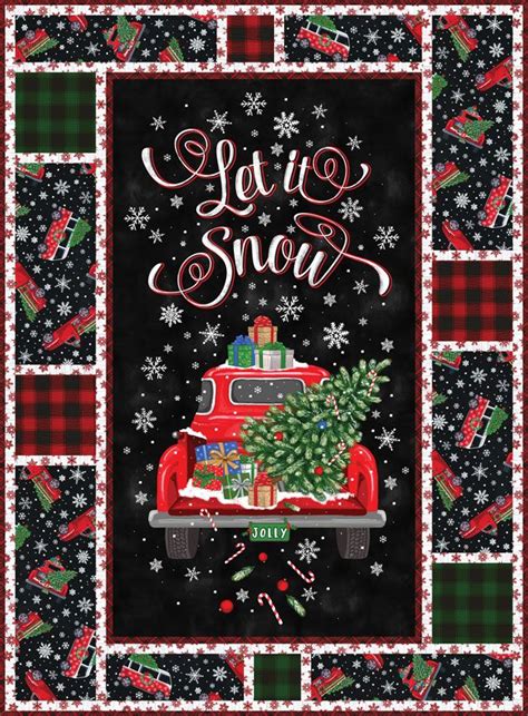 Timeless Treasures Let It Snow Message Board Christmas Quilting