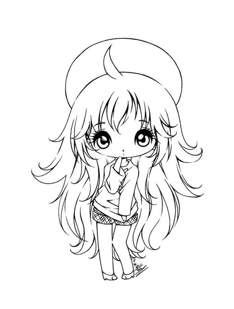 Coloriage Chibi Impressionnant Image Coloriage Fillette •☆• Coloriages