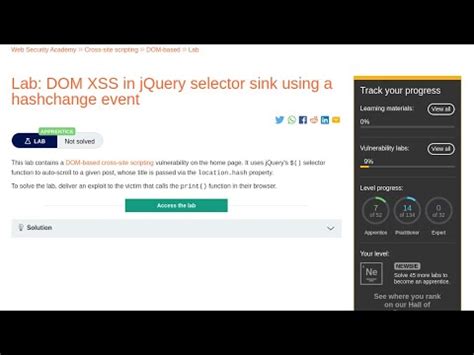 Web Security Academy Xss Dom Jquery Selector Hash Change Event