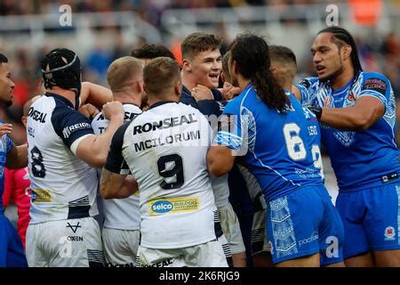 An Altercation Between Jack Welsby Of England And Joseph Suaalii Of