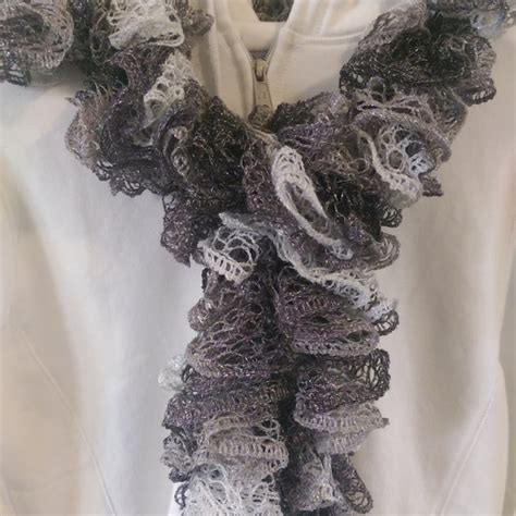 Ruffle Scarf Yarn Etsy